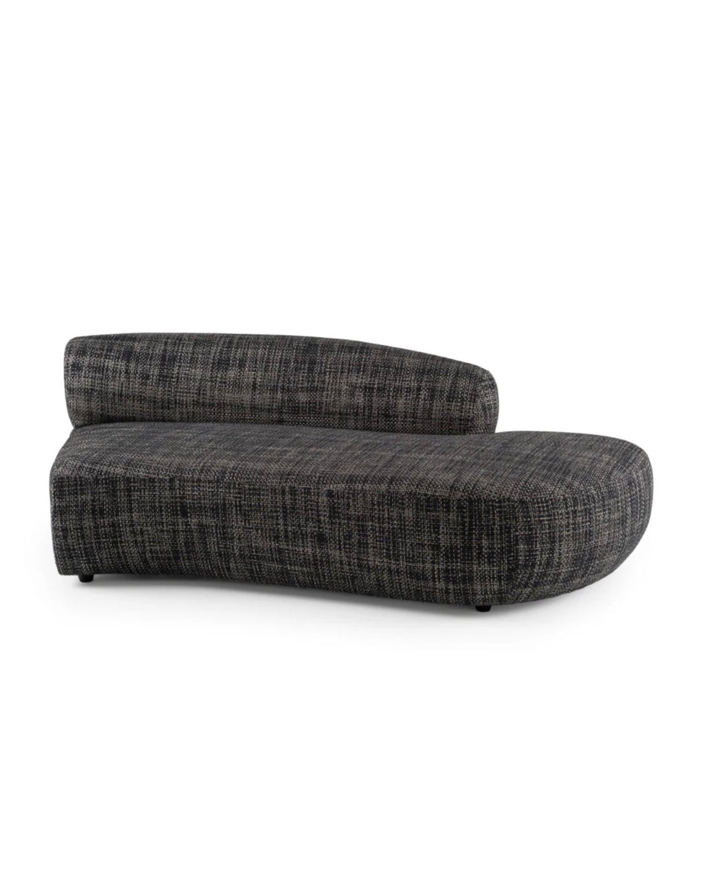 Casa Milano Lakota Modern Curved Sectional Sofa – Dark Gray Fabric