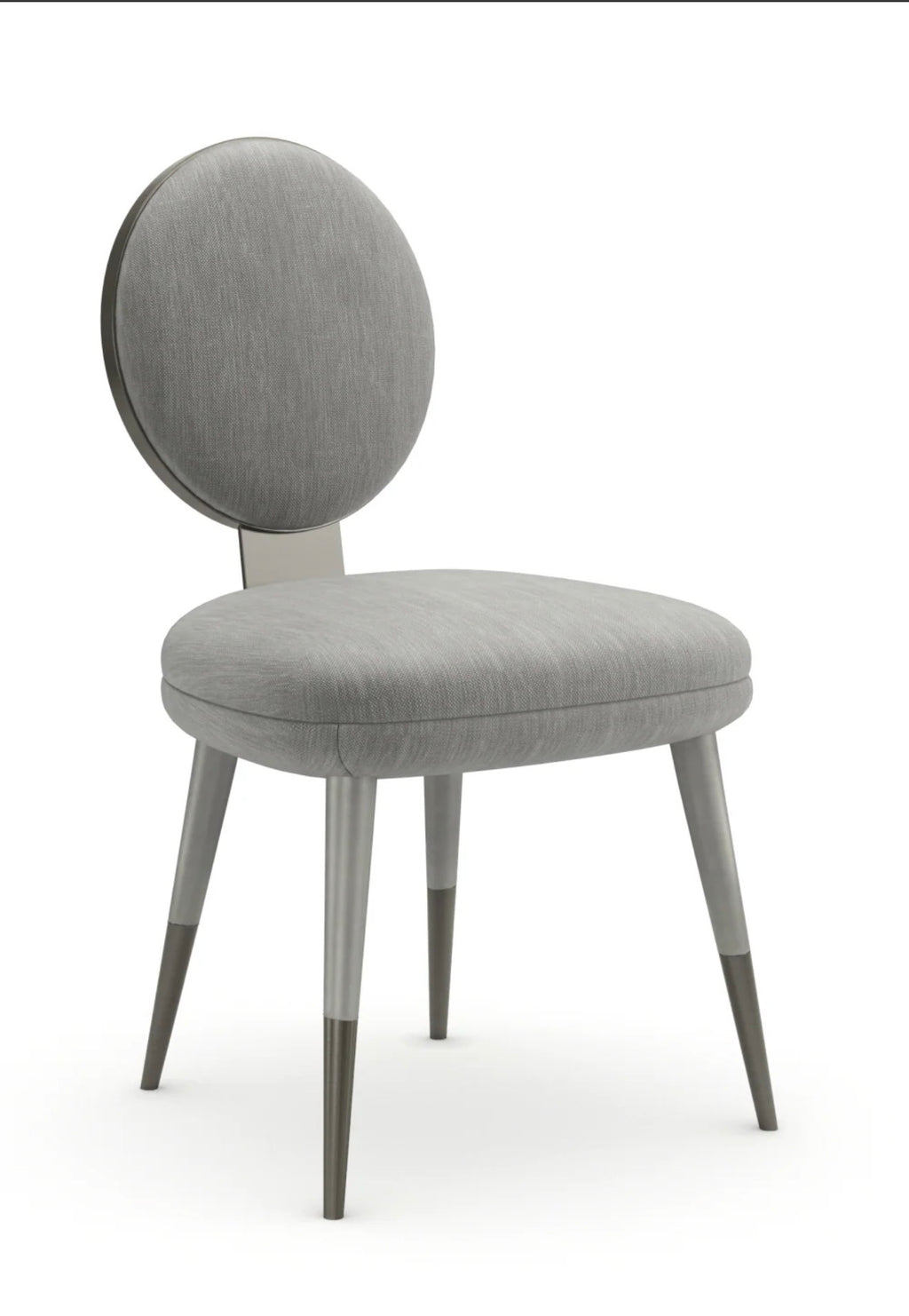 Casa Milano – Apollo Round Back Dining Chair (Ivory / Grey / Light Gold)