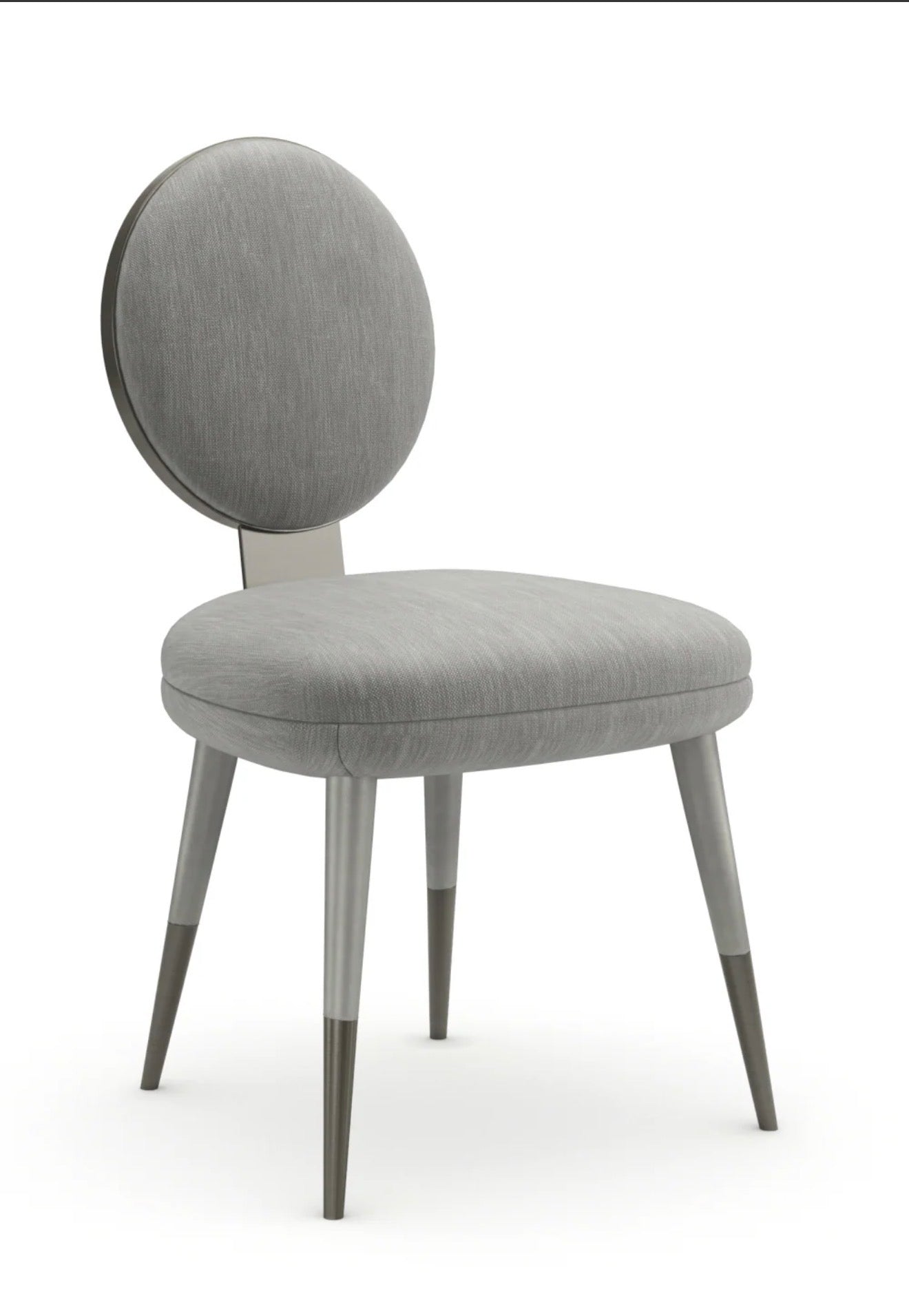 Casa Milano – Apollo Round Back Dining Chair (Ivory / Grey / Light Gold)
