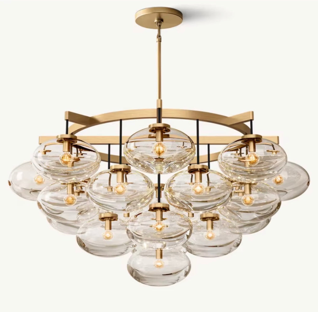 Solenne Glass Disc Chandelier