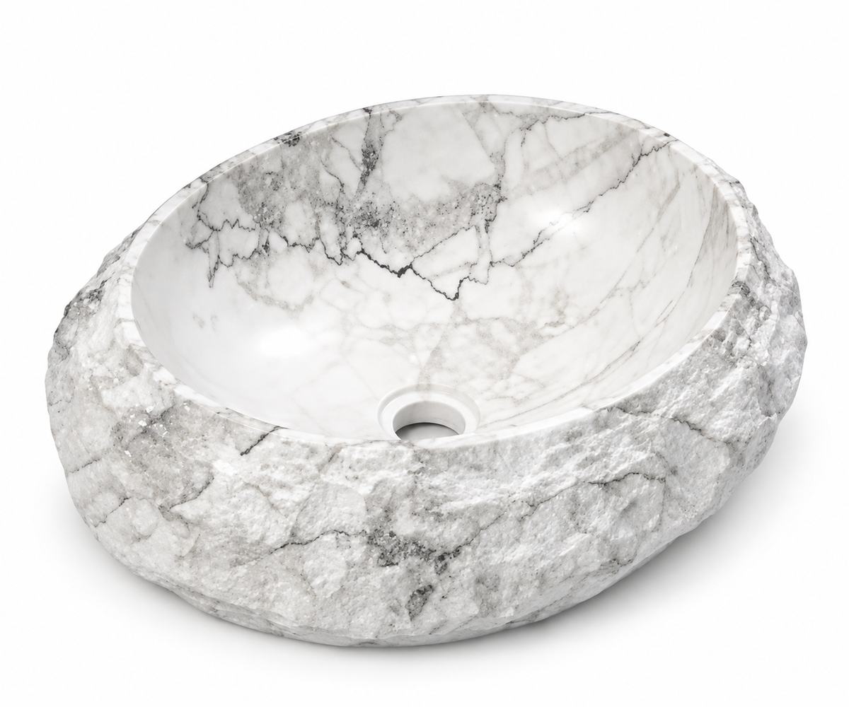 SERAFINA SCULPTURAL STONE RESIN VESSEL SINK