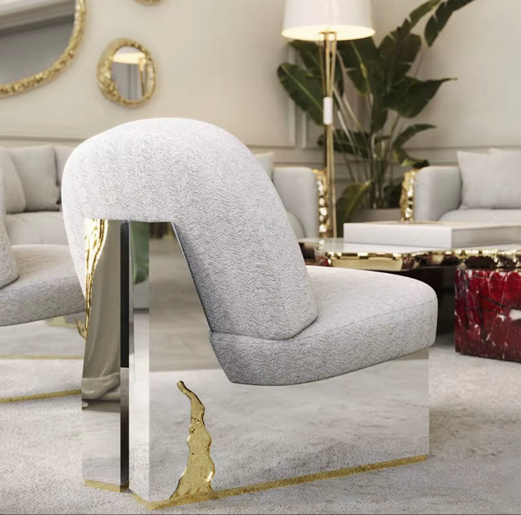 SOLENNE SCULPTURAL ACCENT CHAIR