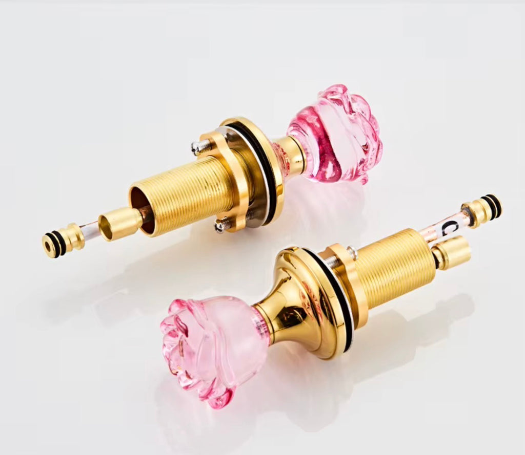 Fiorenza Crystal & Brass Widespread Faucet
