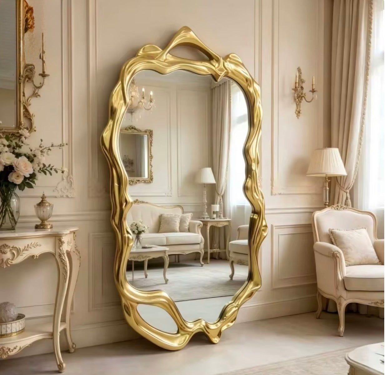 Casa Milano – Aurelia Organic Gold Mirror