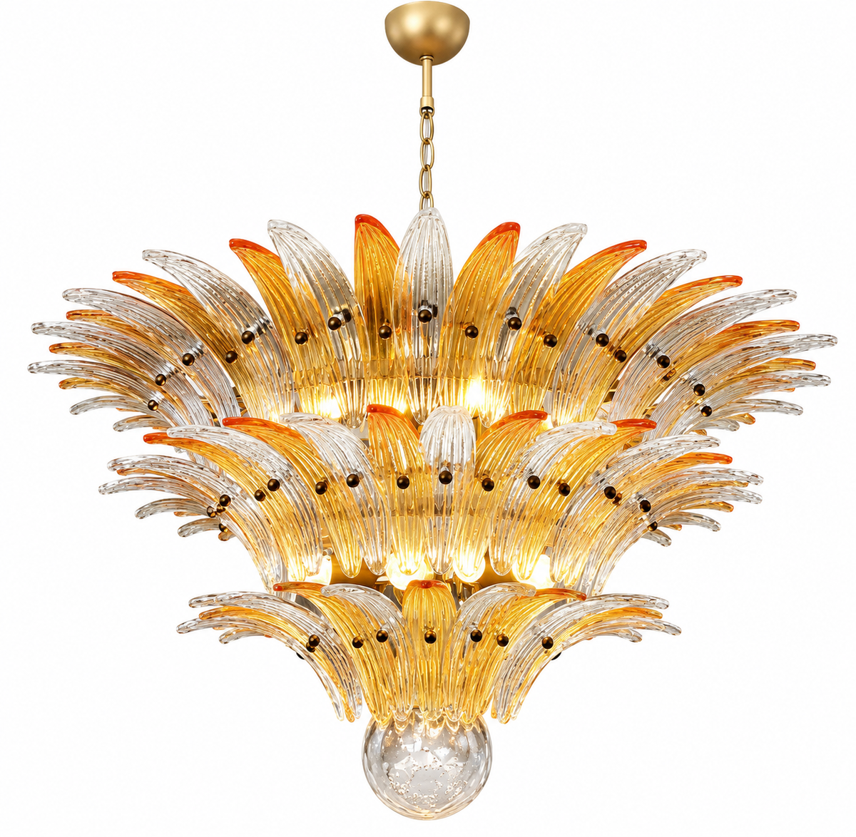 Élodie Palmette Glass Chandelier