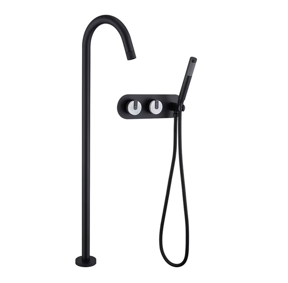 Alessandro Freestanding Tub Filler with Wall-Mounted Hand Shower