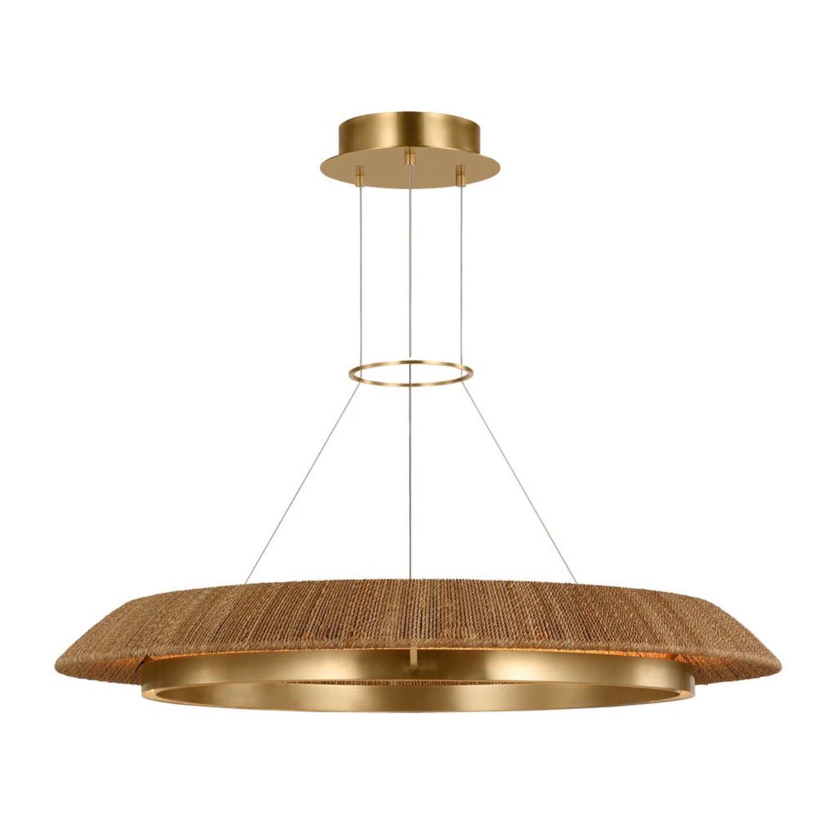 Nathan  Small Brass Chandelier