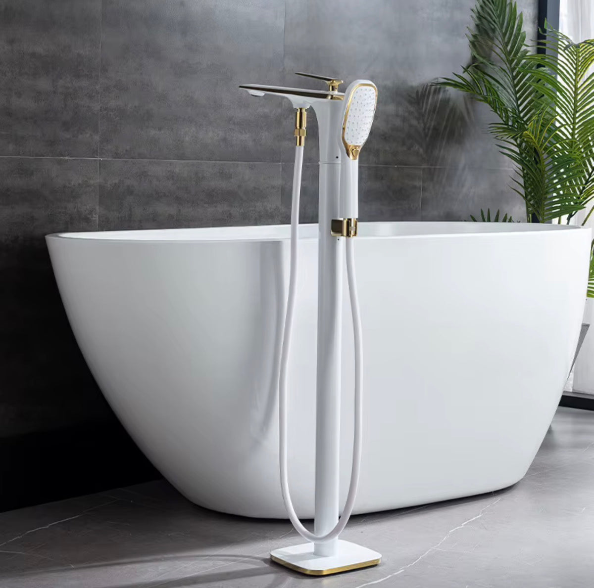 Bellora Freestanding Tub Filler with Hand Shower