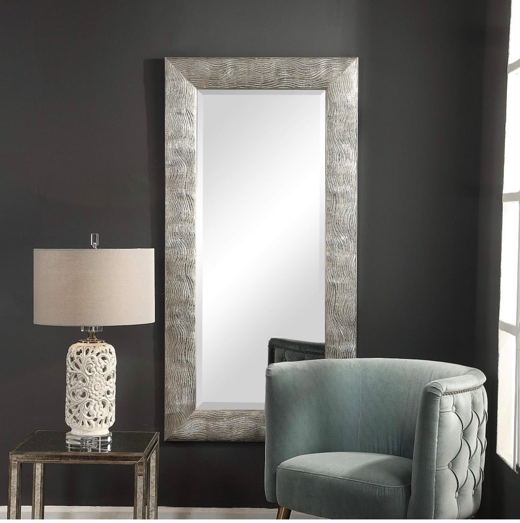 Casa Milano – Maeona Silver Luxe Wall Mirror (30" x 60")
