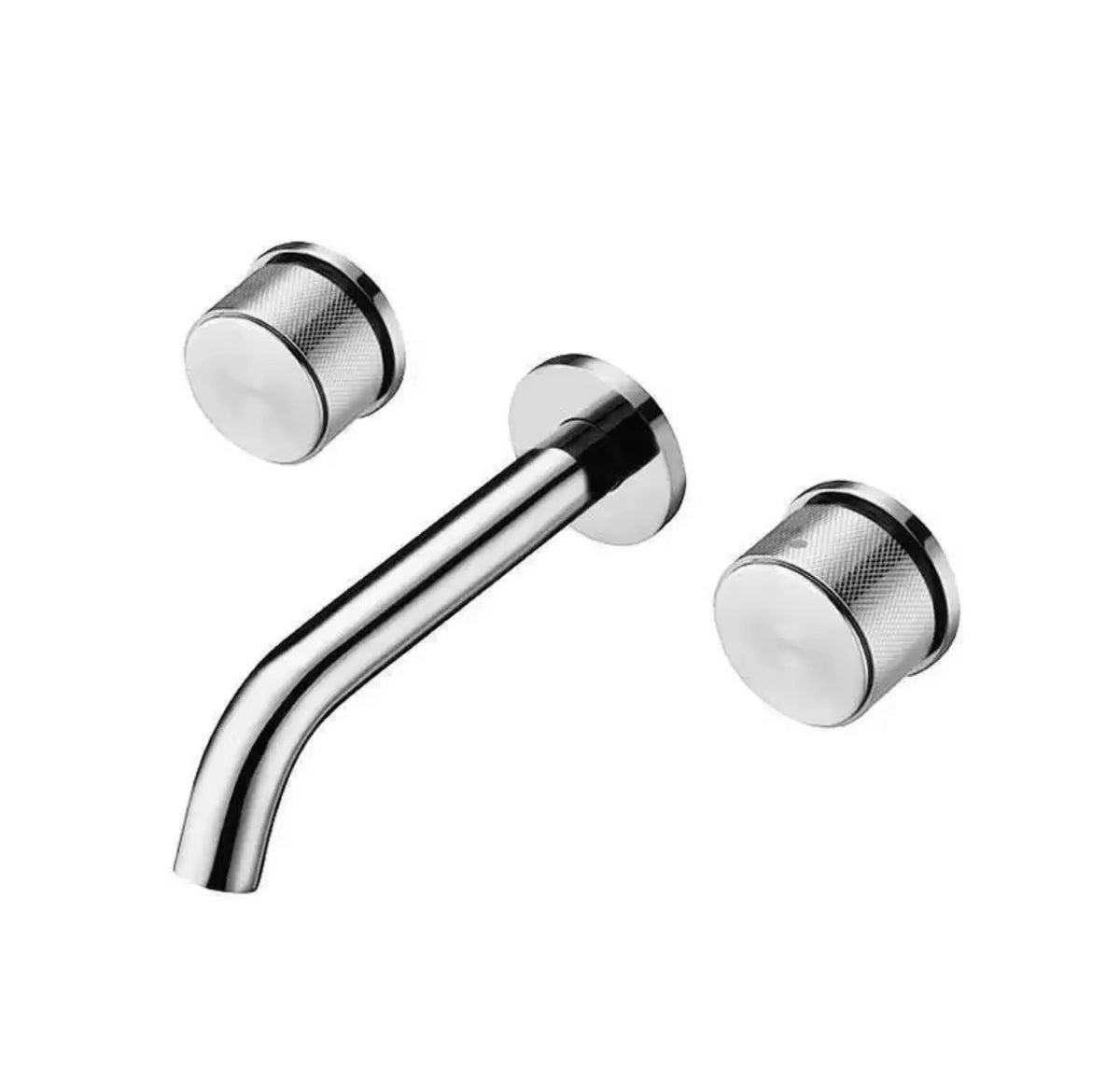 Alessio Knurled Dual-Handle Wall-Mounted Faucet