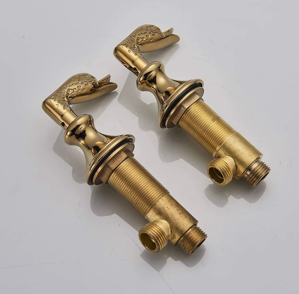 Cygne Sculptural  Swan Widespread Bathroom Faucet