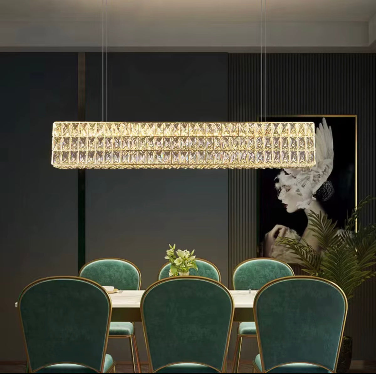 Giulietta Rectangular Crystal Chandelier