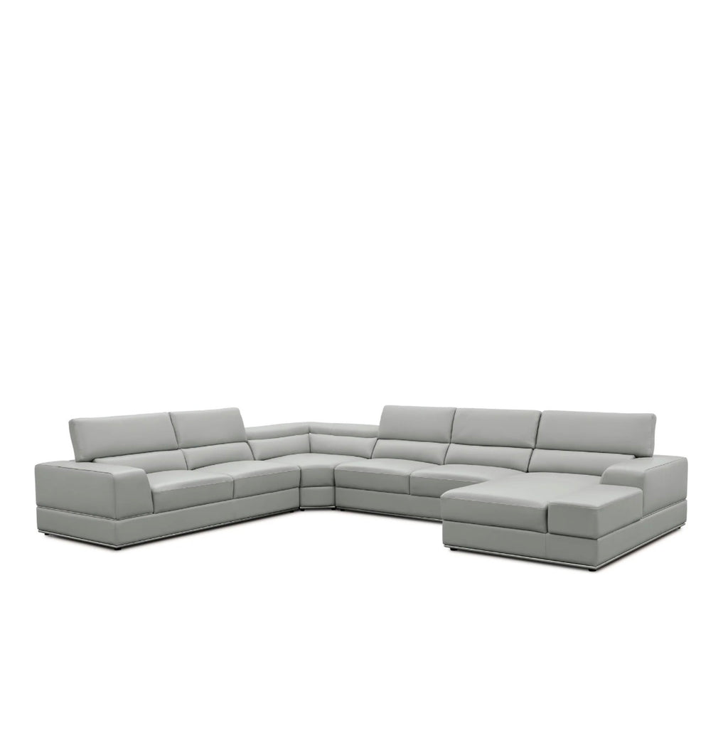 Casa Milano Nellio U-Shaped Italian Leather Match Sectional Sofa