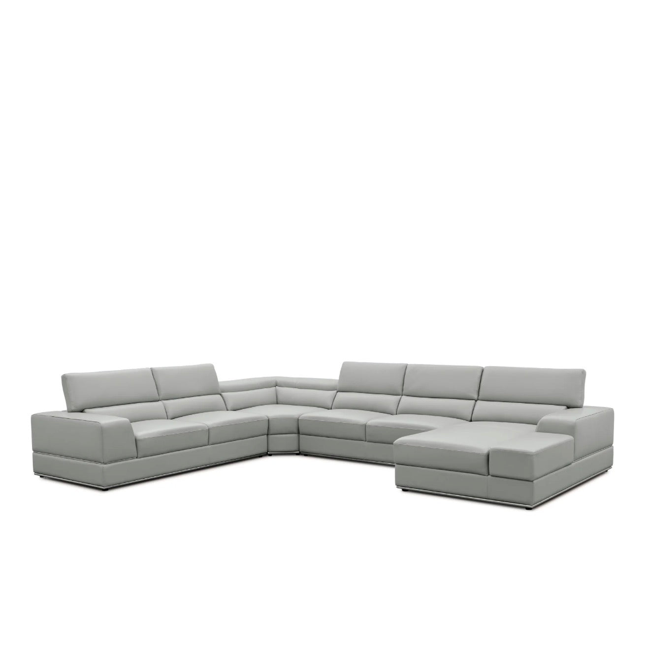 Casa Milano Nellio U-Shaped Italian Leather Match Sectional Sofa