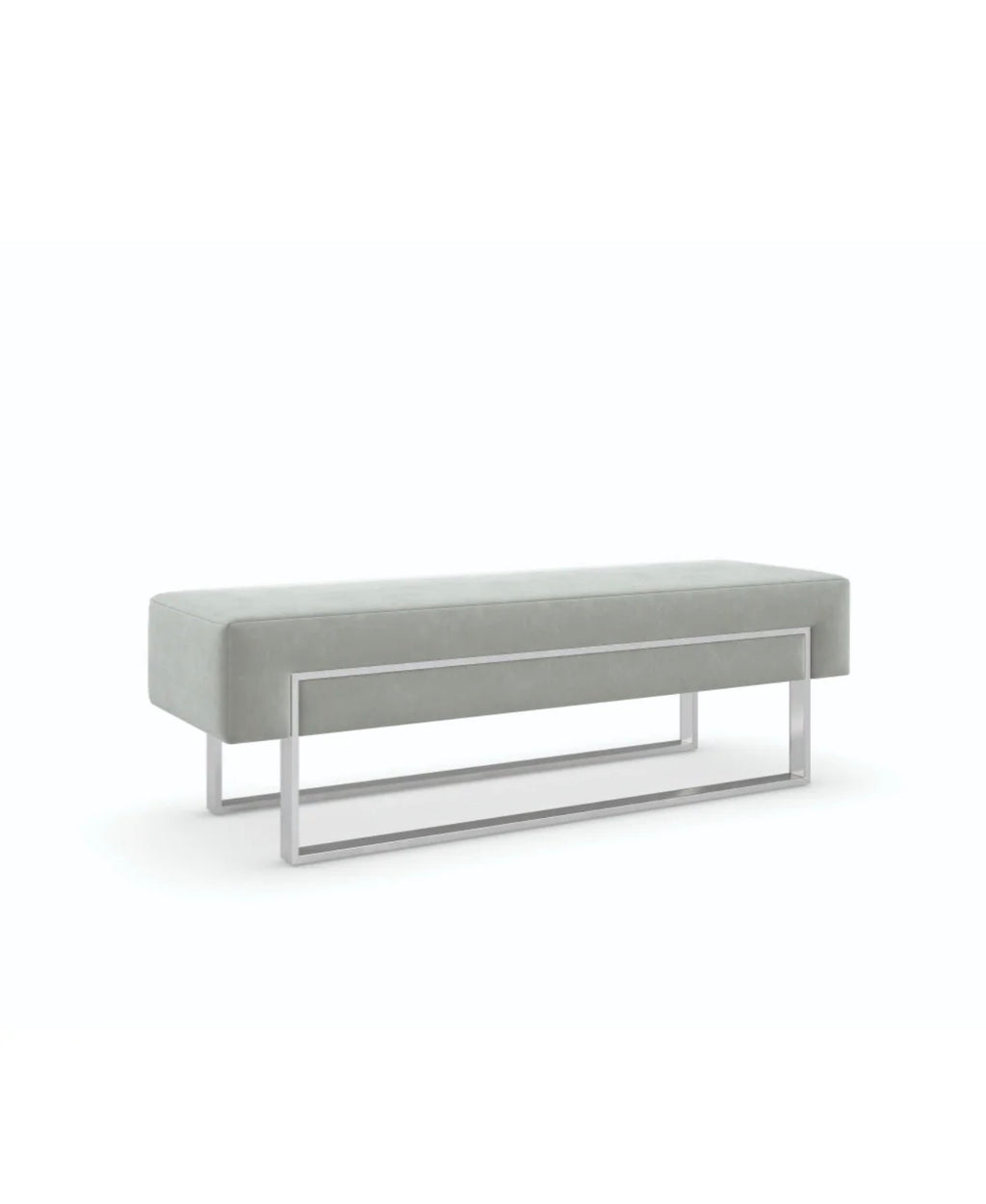 Casa Milano – Gray Velvet Modern Bench | La Moda Collection
