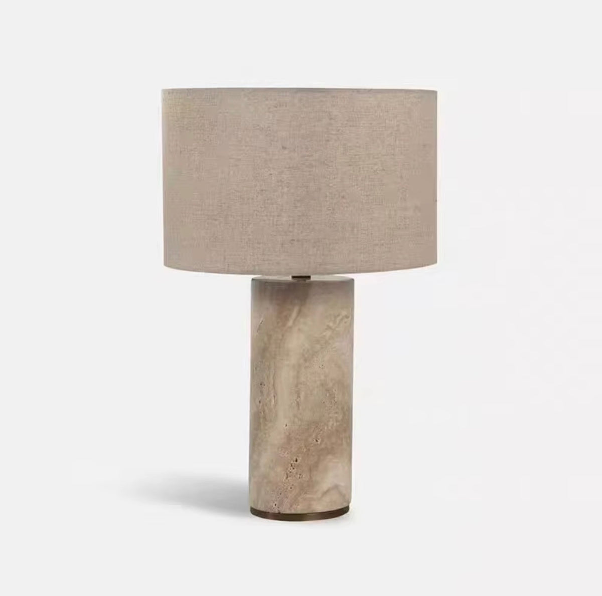 PAMELA TRAVERTINE MARBLE TABLE LAMP