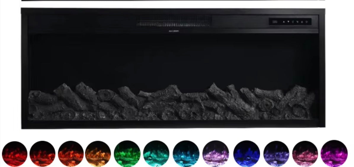 Lorenzo 47” Multicolor Electric Fireplace Insert