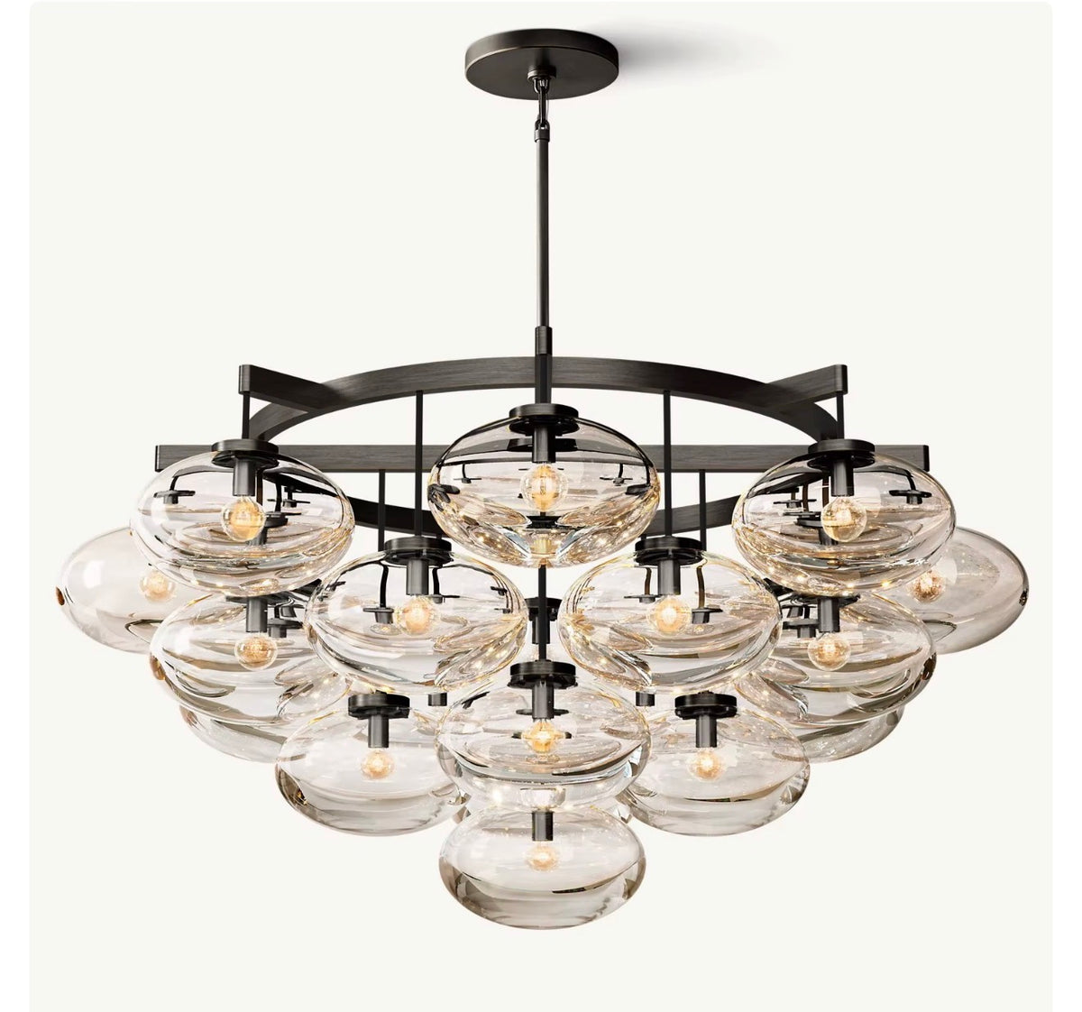 Solenne Glass Disc Chandelier