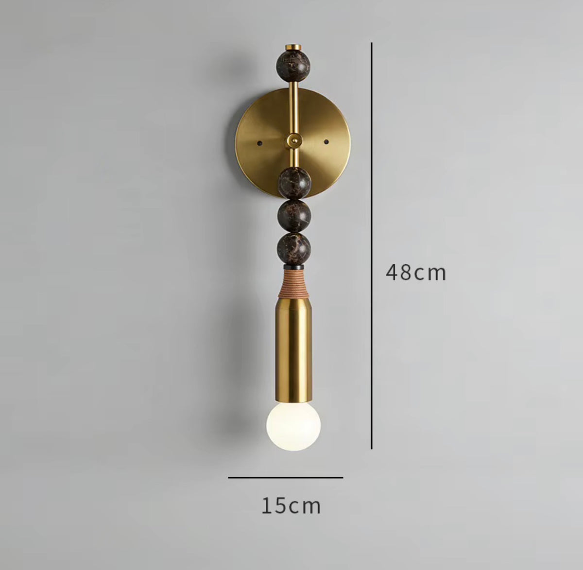Annabel Marble Ball Wall Sconce