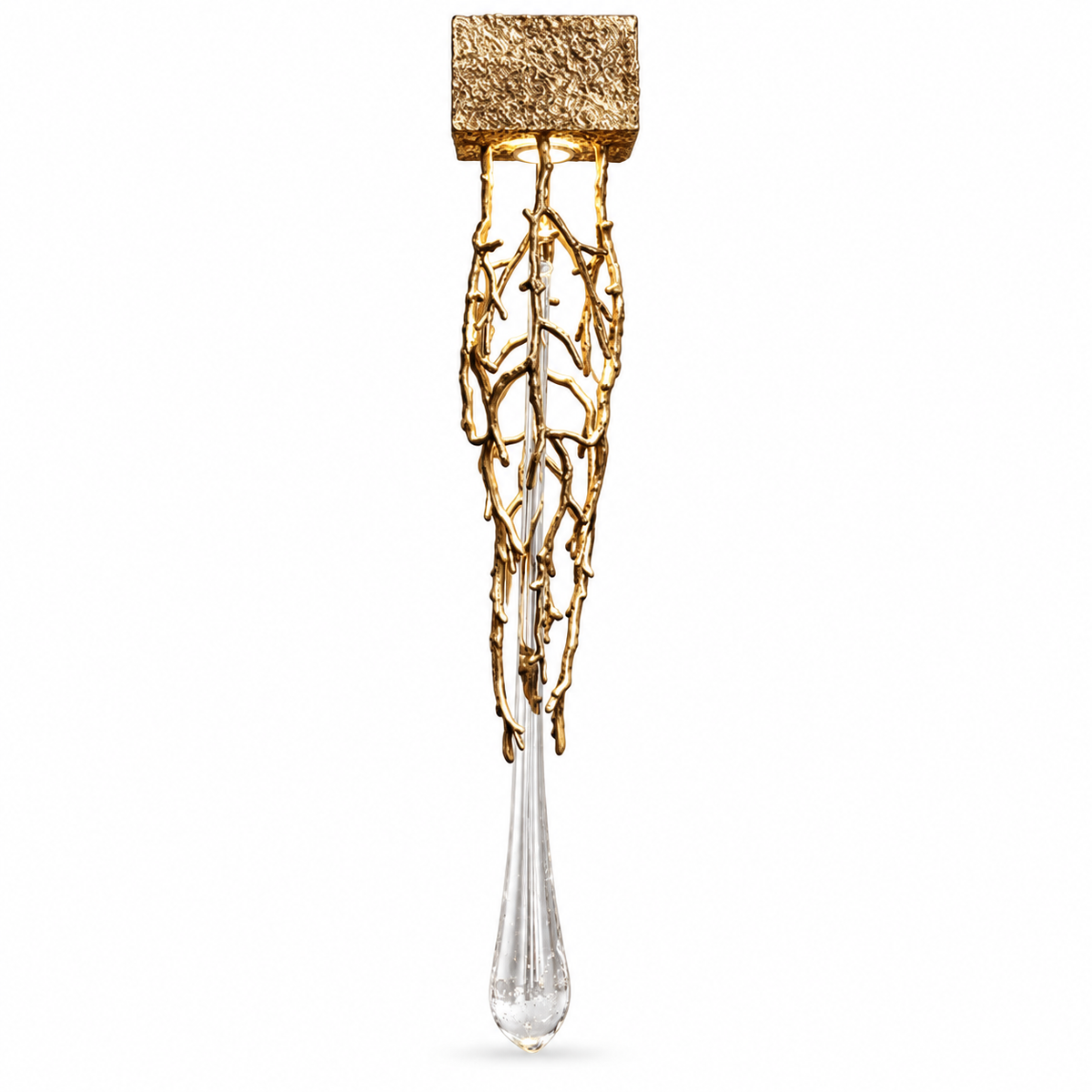 Analia Sculptural Branch & Crystal Drop Wall Sconce