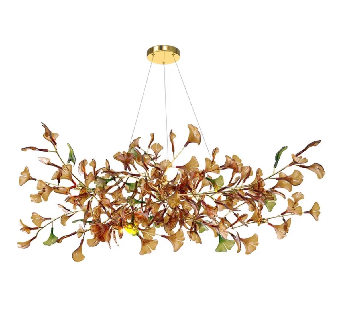 Fiorenza Ginkgo Glass Chandelier