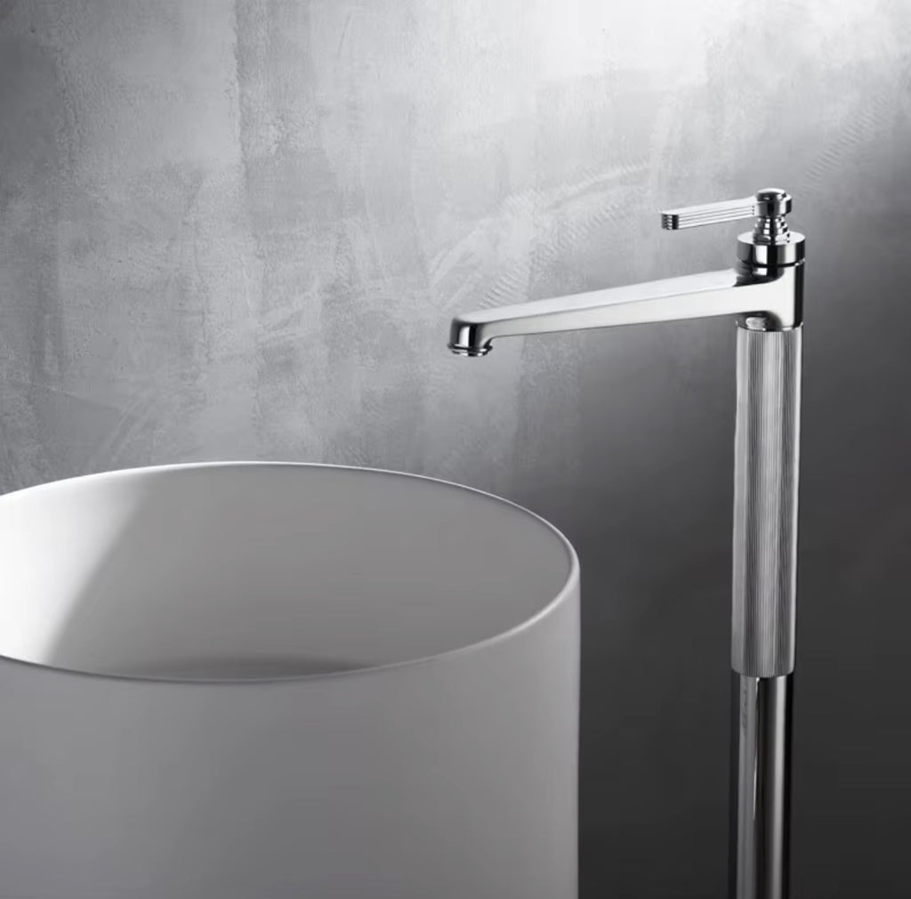 SERAFINA FLOOR-MOUNTED PEDESTAL BASIN FAUCET