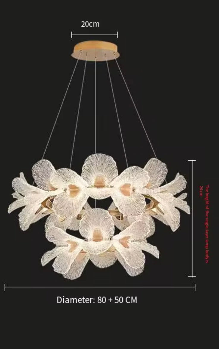 Orchidea Sculptural Floral Chandelier