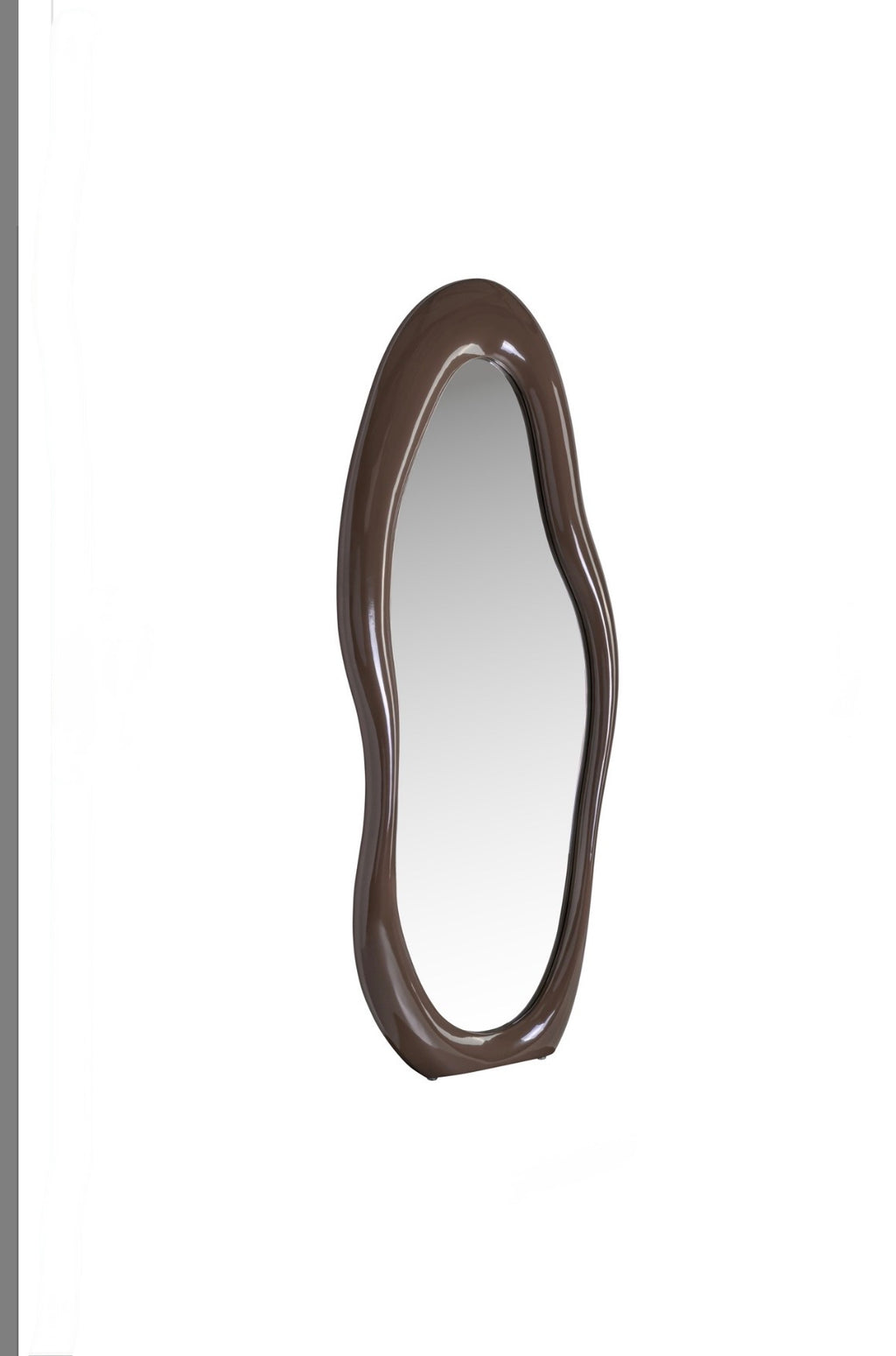 Zia Chestnut Sculptural Floor Mirror