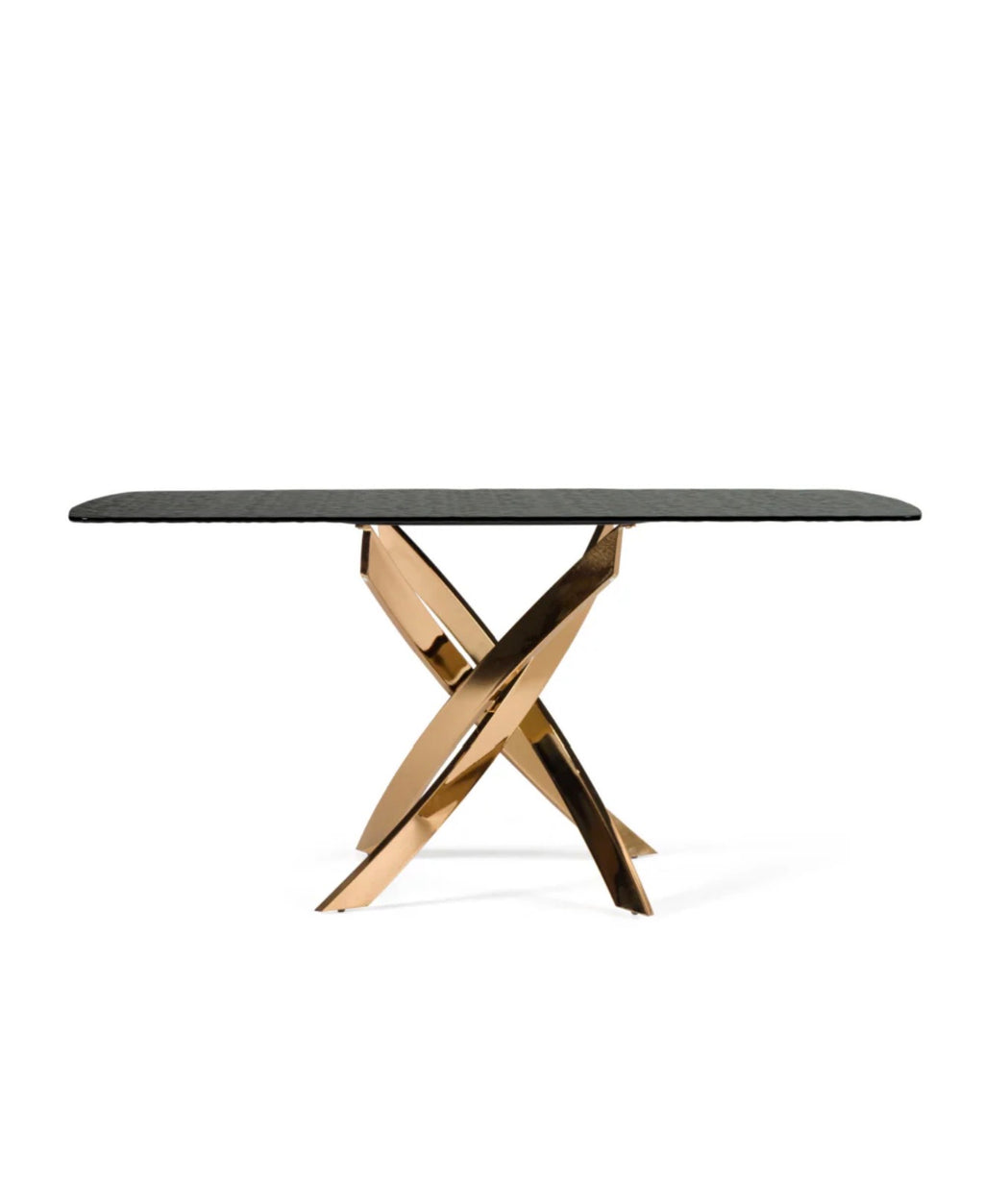 Casa Milano – Pyrite Textured Glass Dining Table