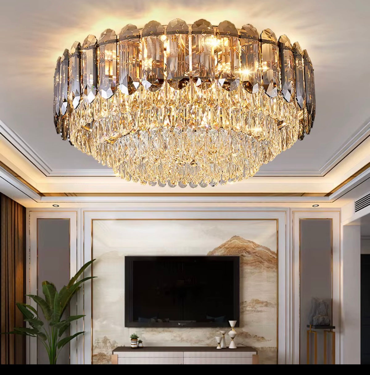 Aveline Crystal Flush Mount Ceiling Light