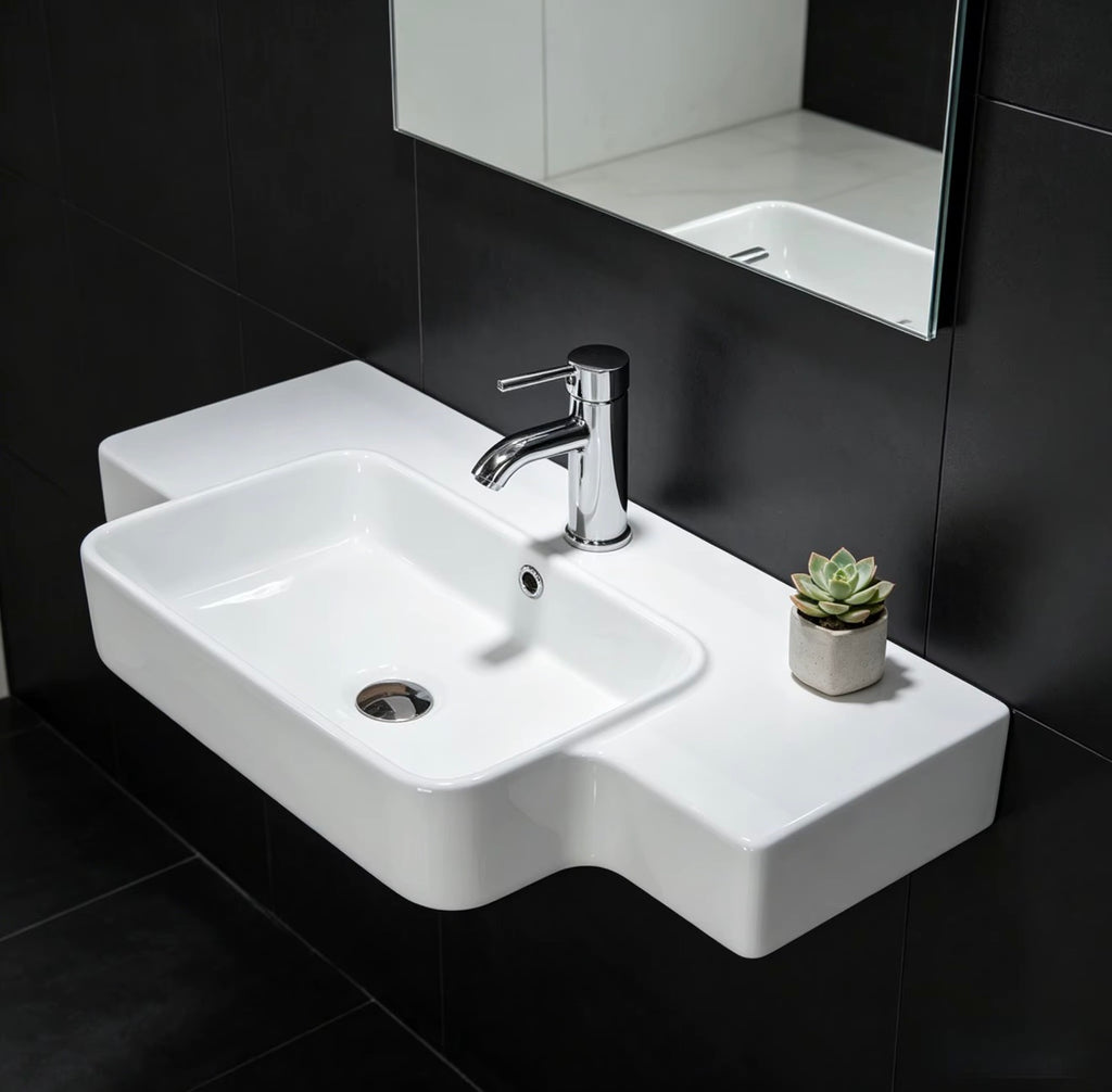 SIENA SCULPTURAL WALL-HUNG CERAMIC SINK