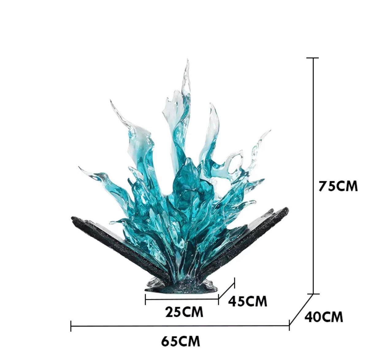 Aqua Tempest Sculptural Centerpiece