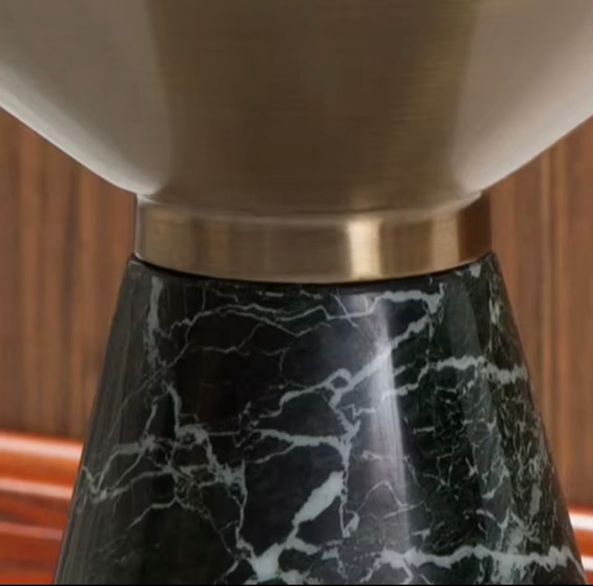 Monaco Sculptural Marble & Stainless Steel Side Table