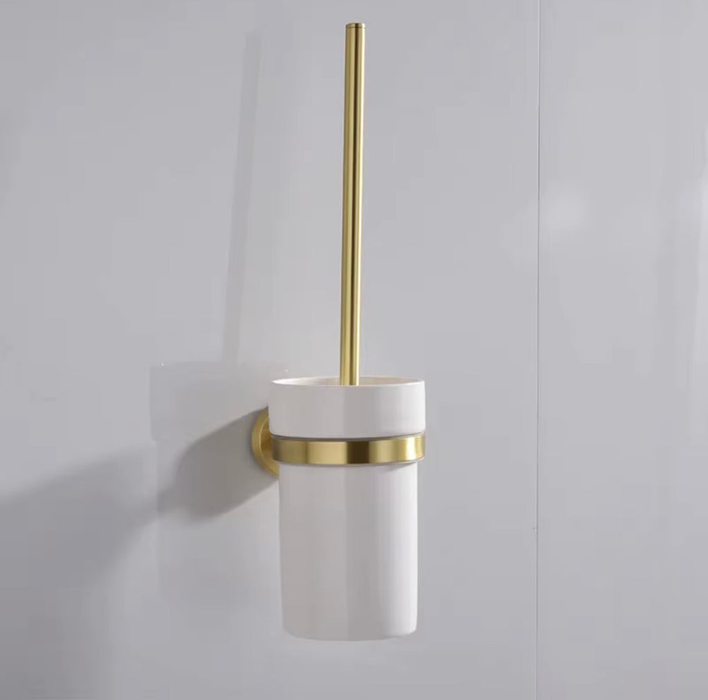Delphine 9-Piece Brushed Gold Bathroom Hardware Set