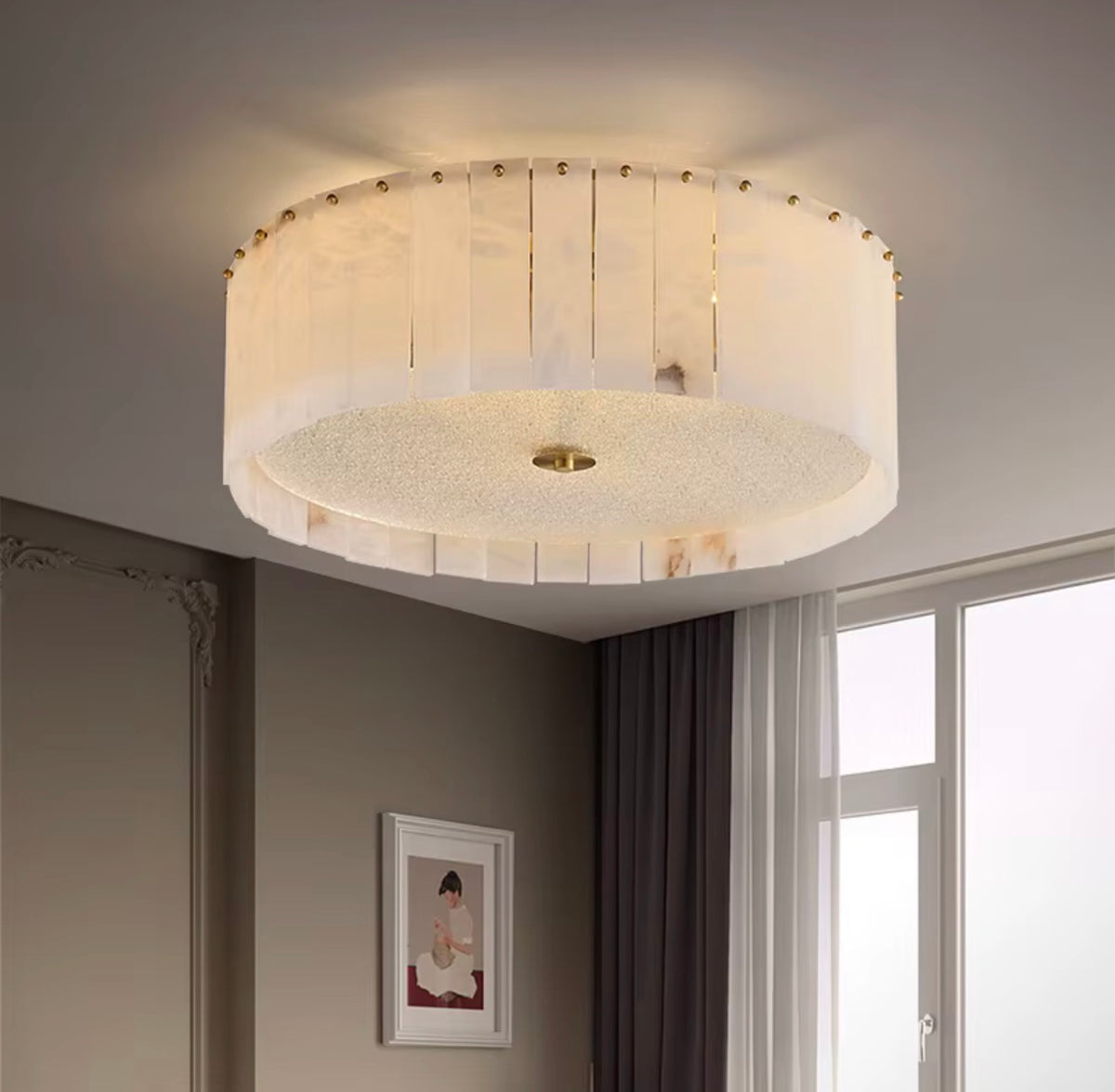 Elysian Alabaster Flush Mount