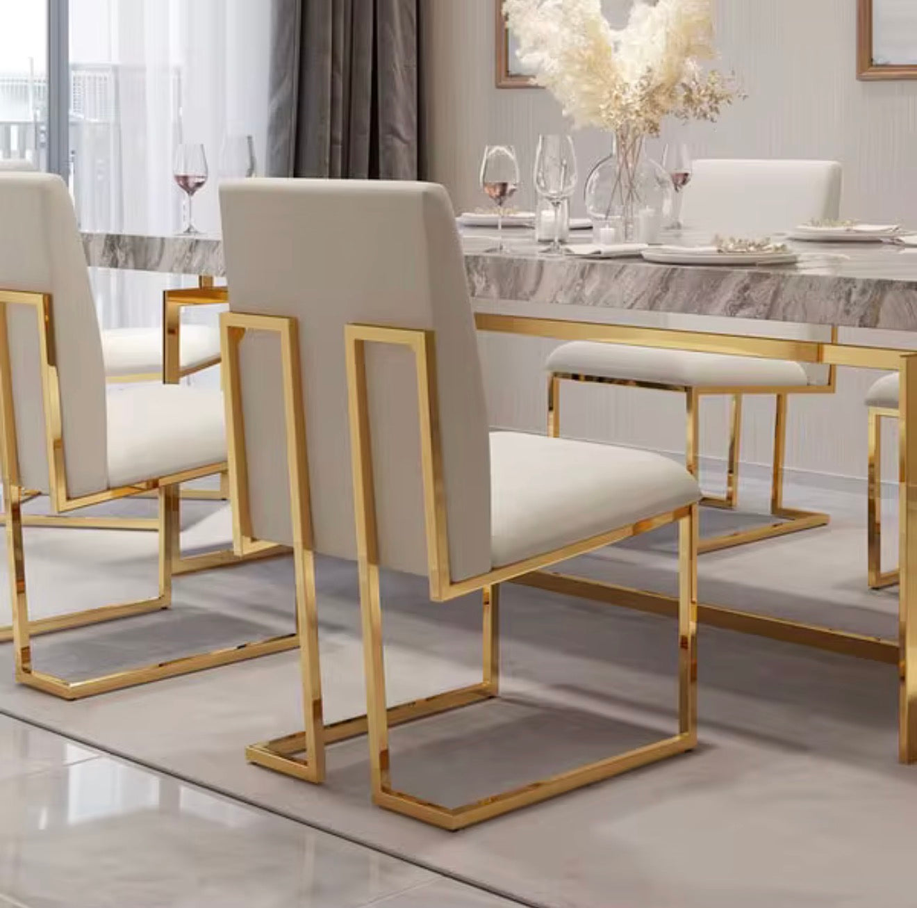 Casa Milano – Alessia Gold Dining Chair