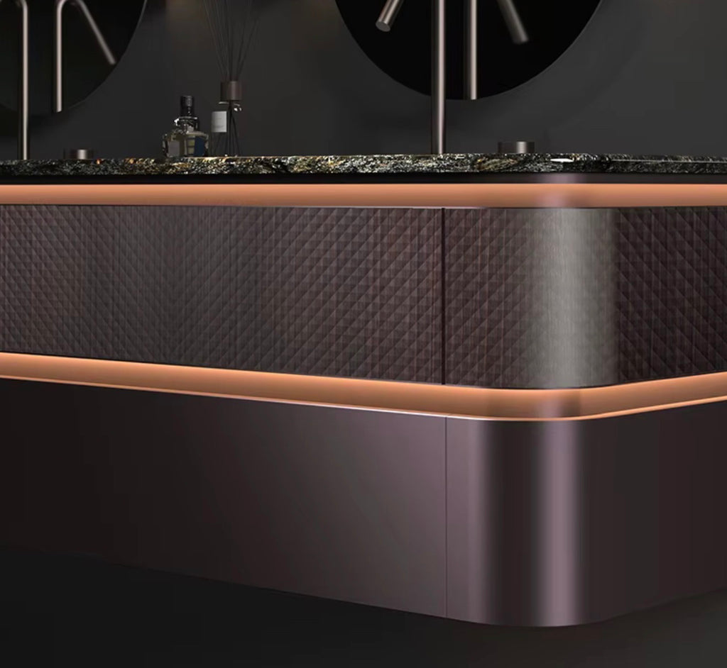 ADRIANA WALL-MOUNTED DOUBLE MIRROR VANITY SET