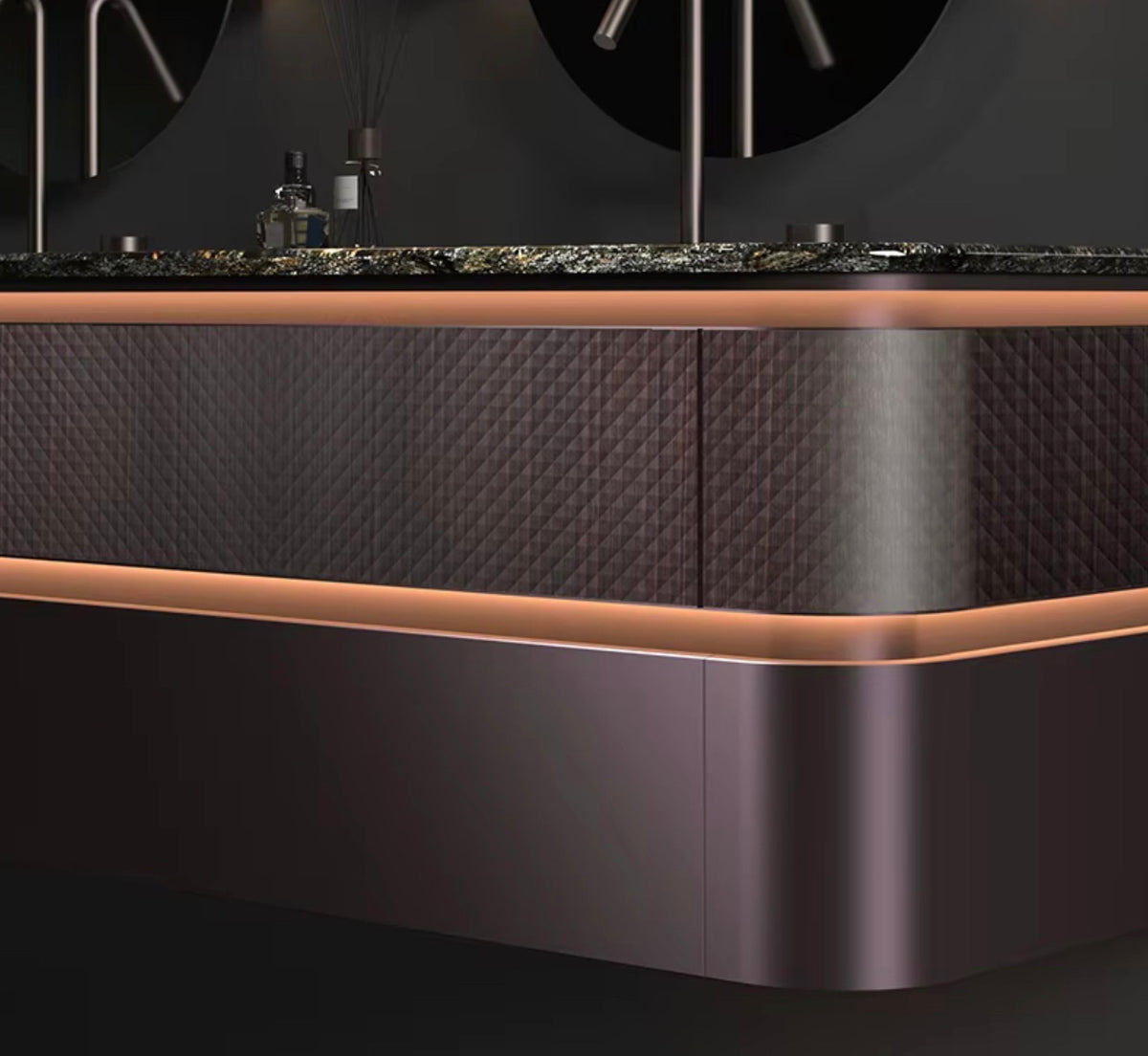 ADRIANA WALL-MOUNTED DOUBLE MIRROR VANITY SET