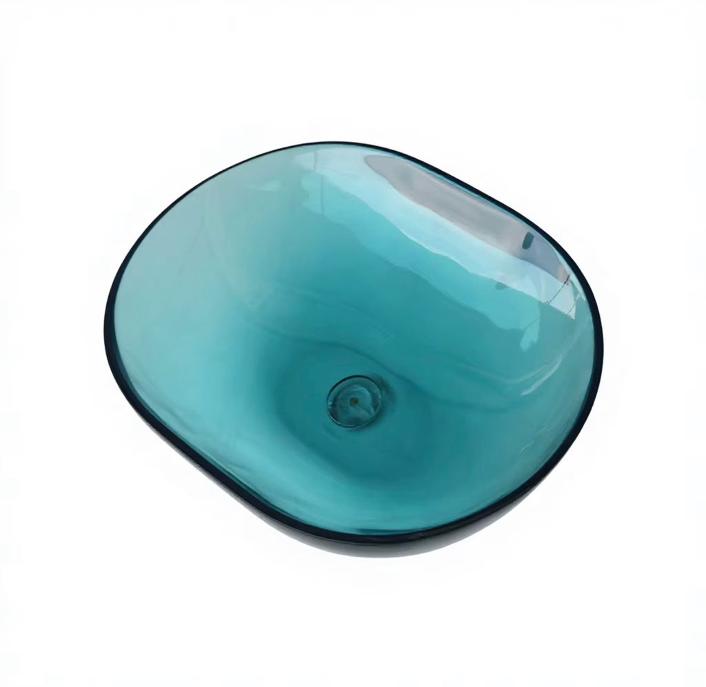 VIVIANE TRANSPARENT ACRYLIC OVAL VESSEL SINK