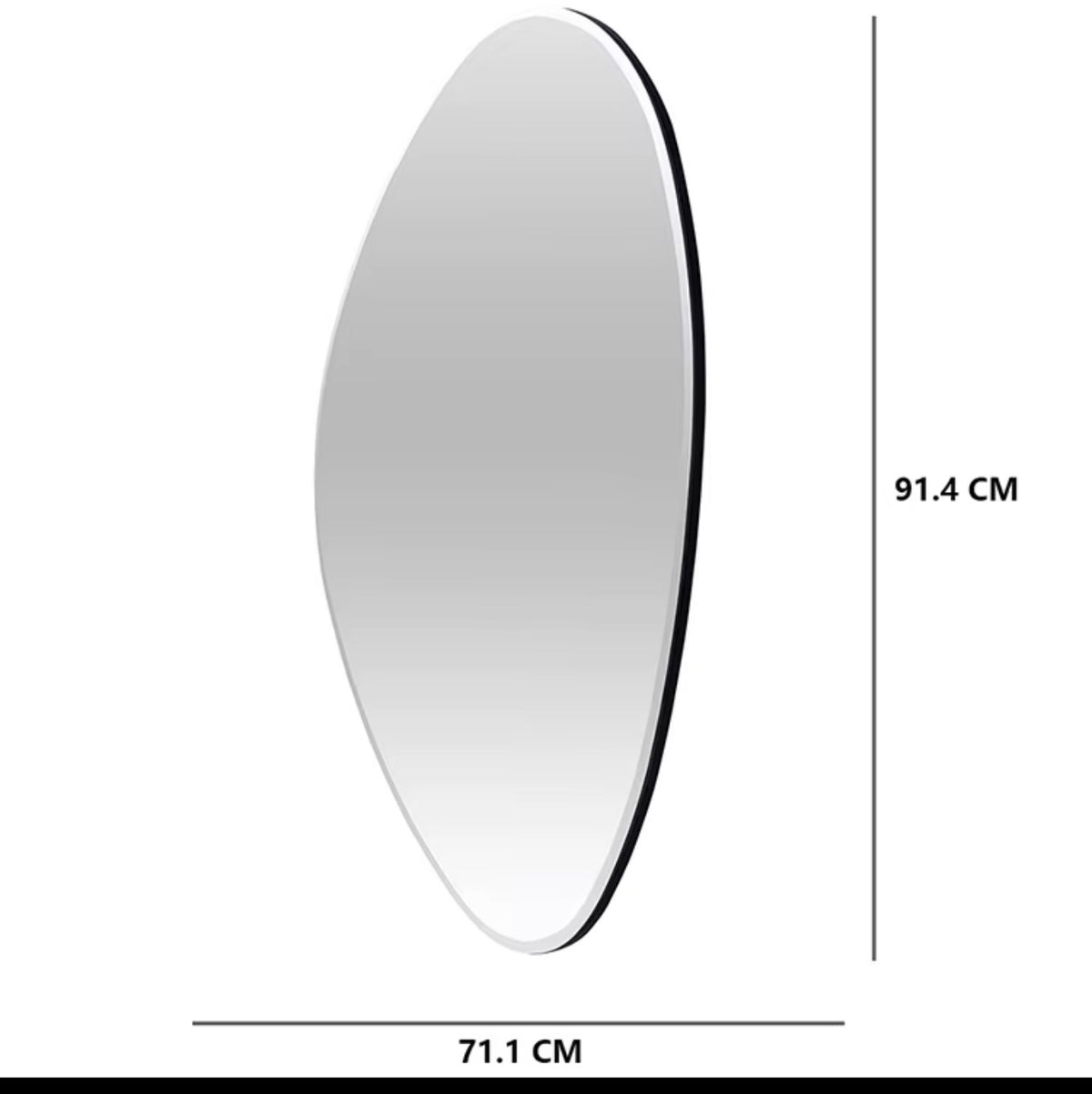 LIVIA SCULPTURAL FRAMELESS WALL MIRROR