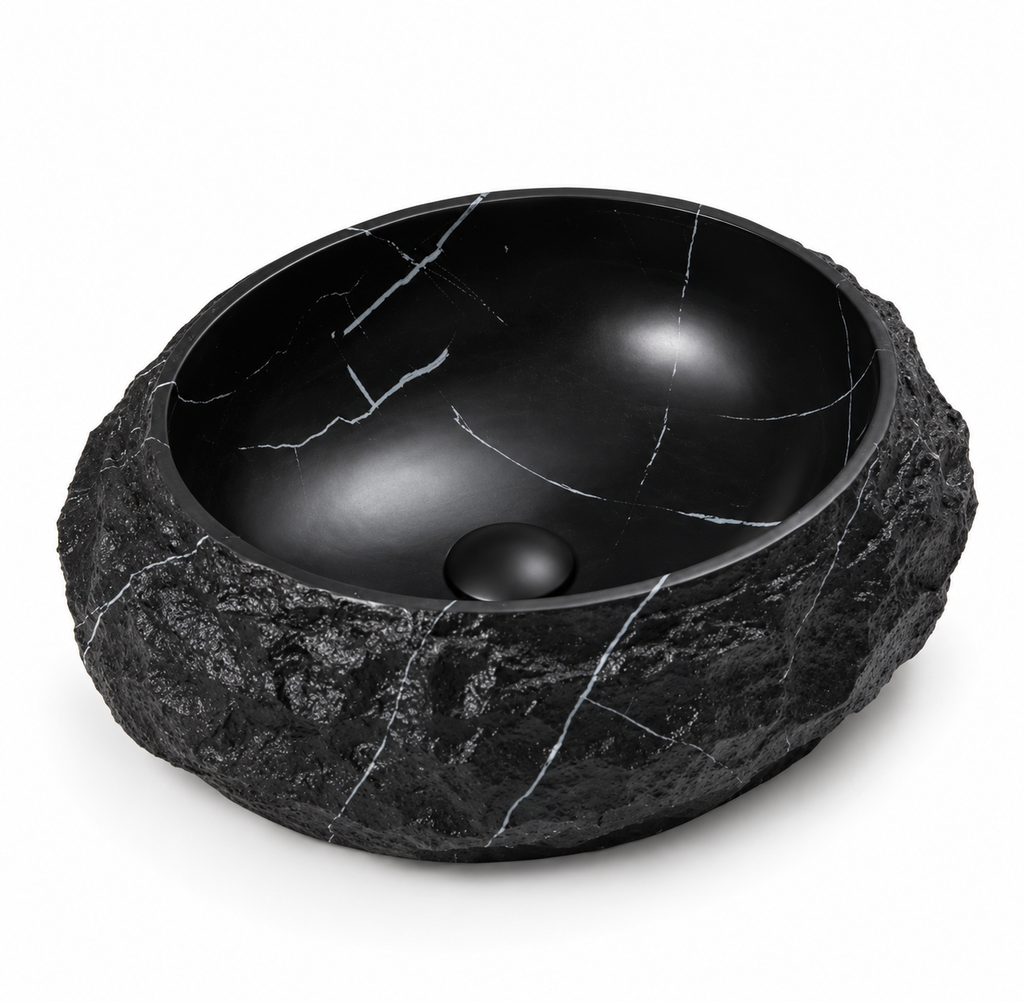SERAFINA SCULPTURAL STONE RESIN VESSEL SINK