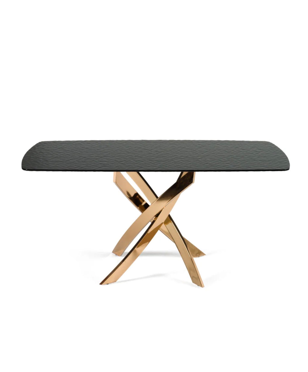 Casa Milano – Pyrite Textured Glass Dining Table