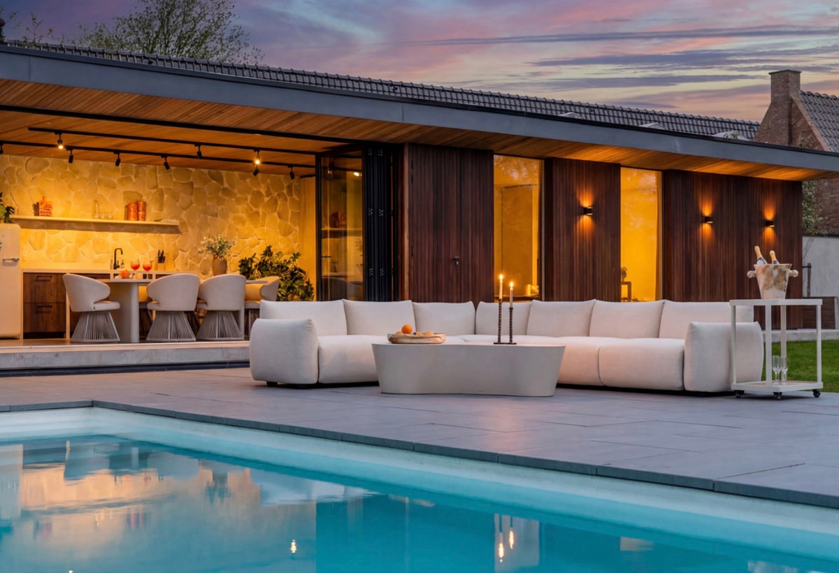 Dawson Beige Alpine Luxury Outdoor Corner Sofa
