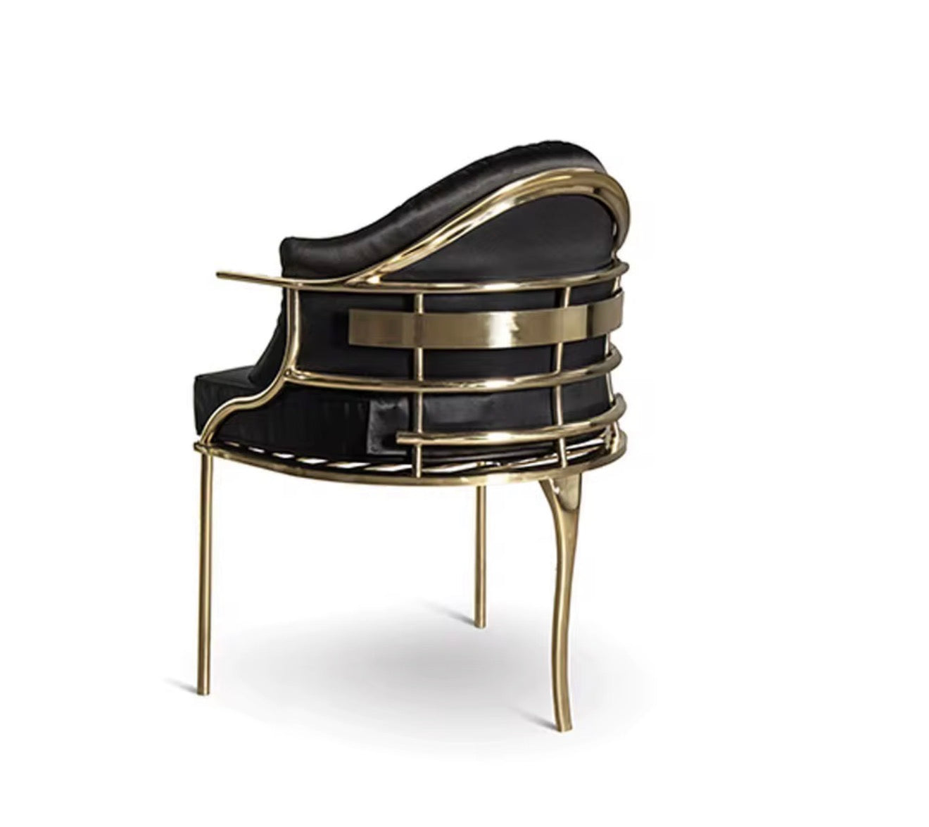 Casa Milano – Monaco Black & Gold Designer Dining Chair