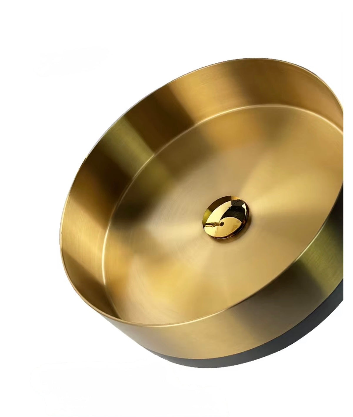 Vittoria Two-Tone Gold & Black Stainless Steel Vessel Sink