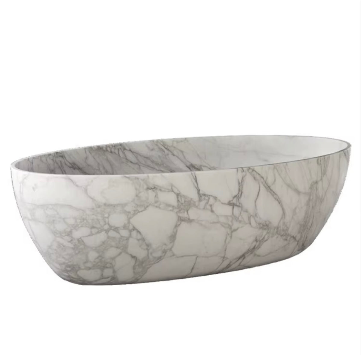 VITTORIA NATURAL MARBLE FREESTANDING SOAKING BATHTUB