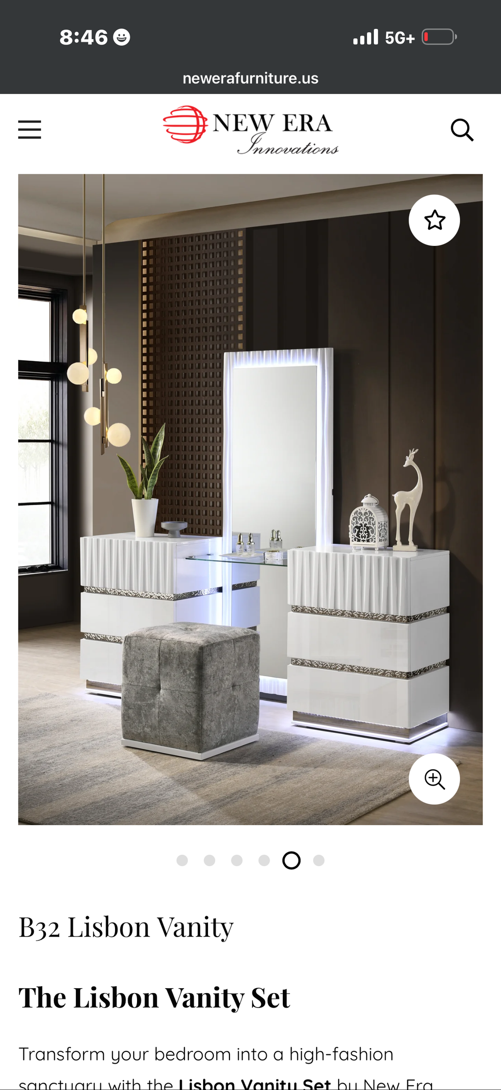 Casa Milano Lisbon Vanity Set (B32)