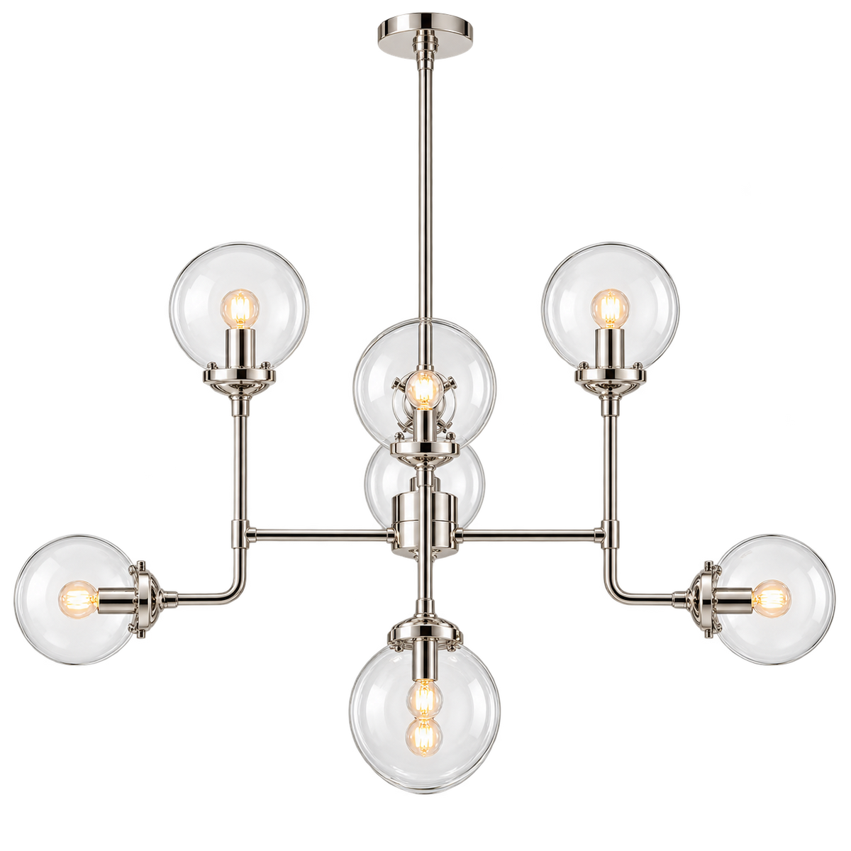 Atmosphere Globe Clear Glass Chandelier