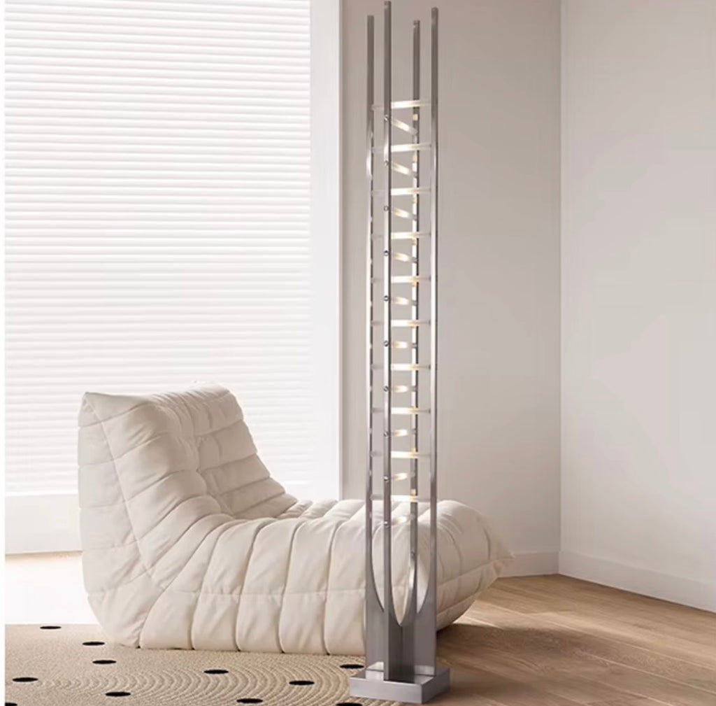 Alessandro Sculptural Stainless Steel LED Floor Lamp