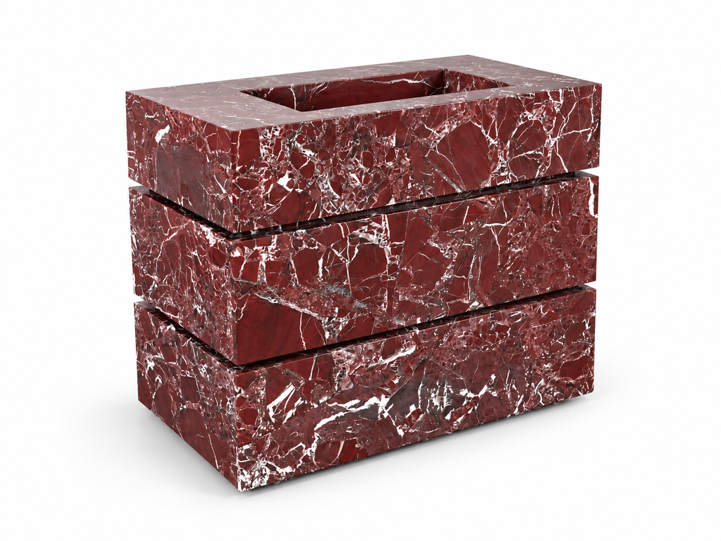 Rosso Levanto Marble Bathroom Vanity